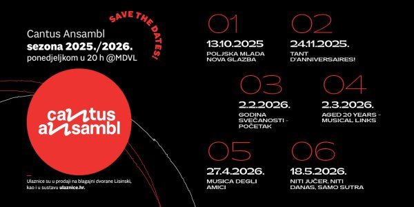 Save the Dates! ANNIVERSARY SEASON – 25 YEARS OF THE CANTUS ENSEMBLE